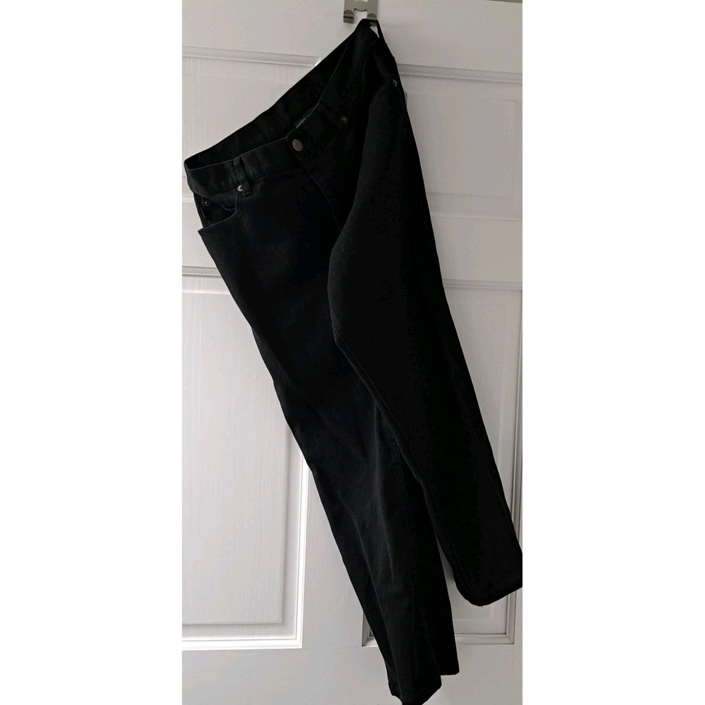 Lauren Jeans Company Co Ralph Lauren Womens Black Denim Jeans Size 8 EUC